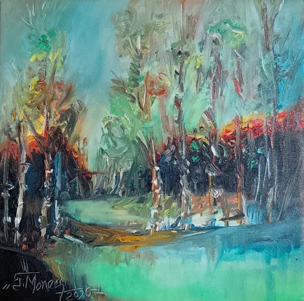 Luce tra gli alberi