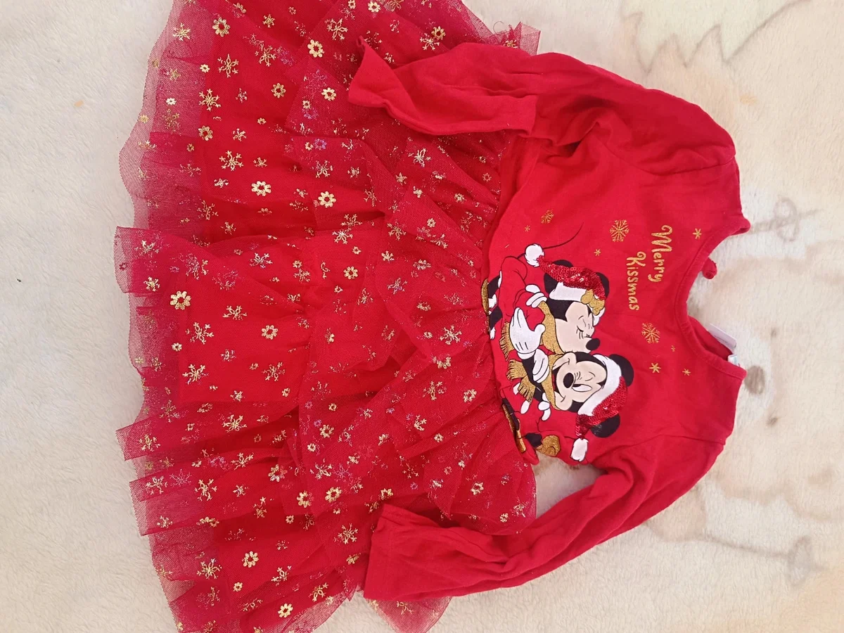 Rochiță festivă de Crăciun Disney Baby, mărimea 12 - 18 luni