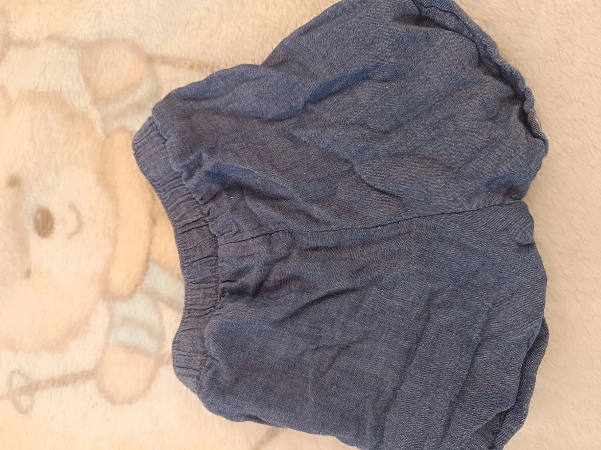 Pantaloni scurți denim albastru, bebeluși, 4 - 6 luni (2)