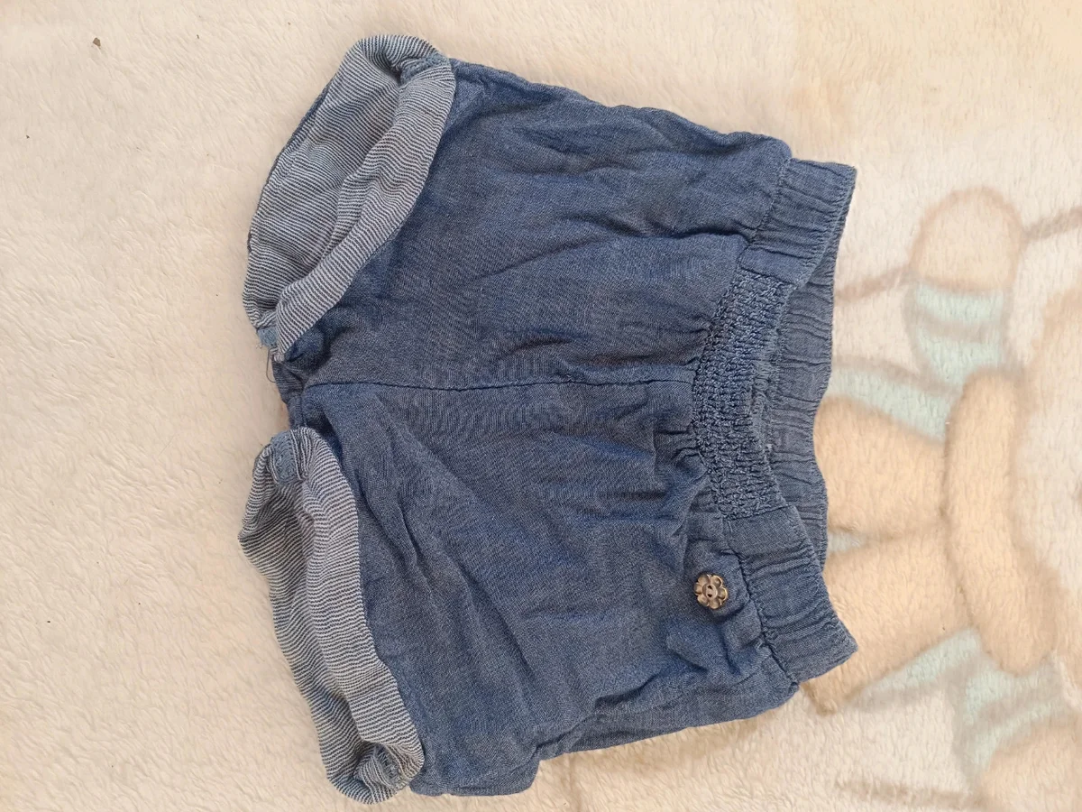 Pantaloni scurți denim albastru, bebeluși, 4 - 6 luni (3)