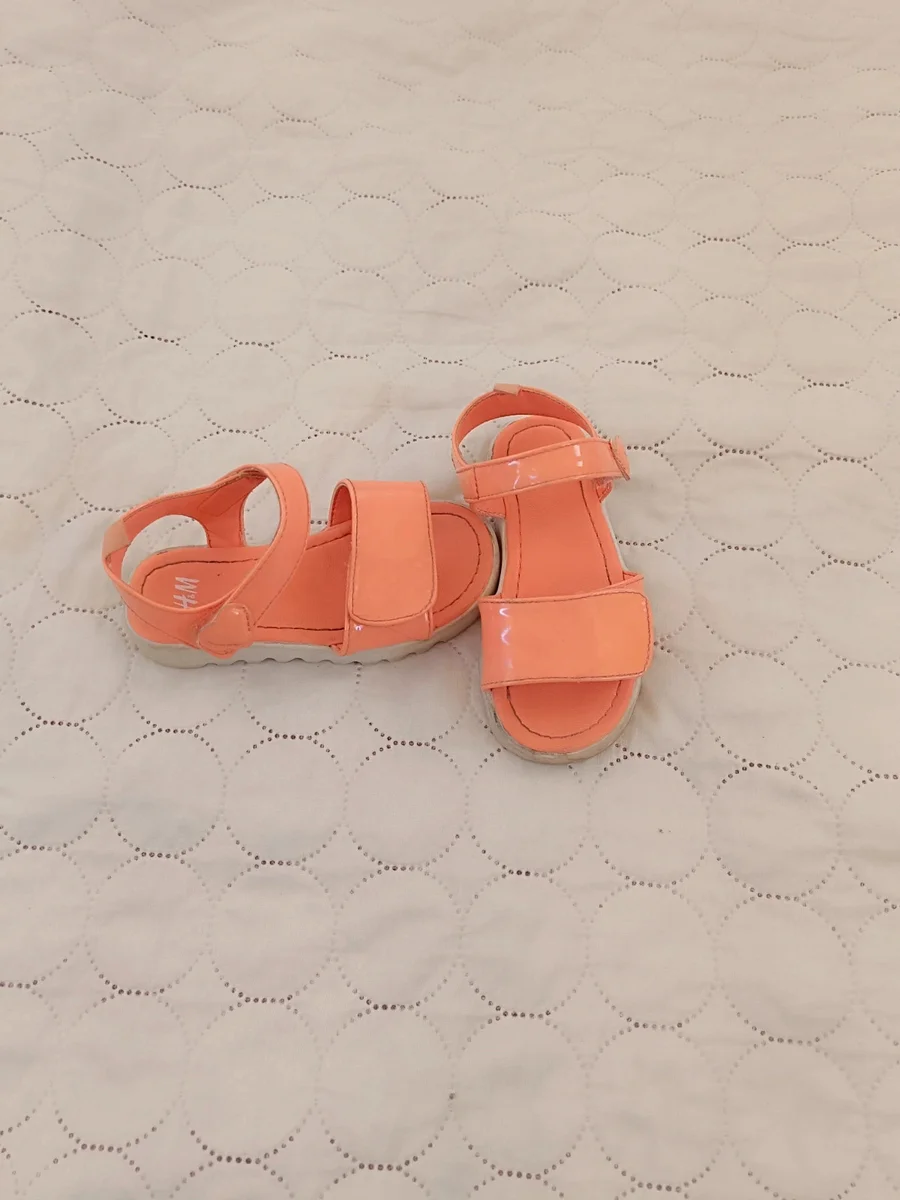 Sandale H&M portocaliu - neon, mărimea 24
