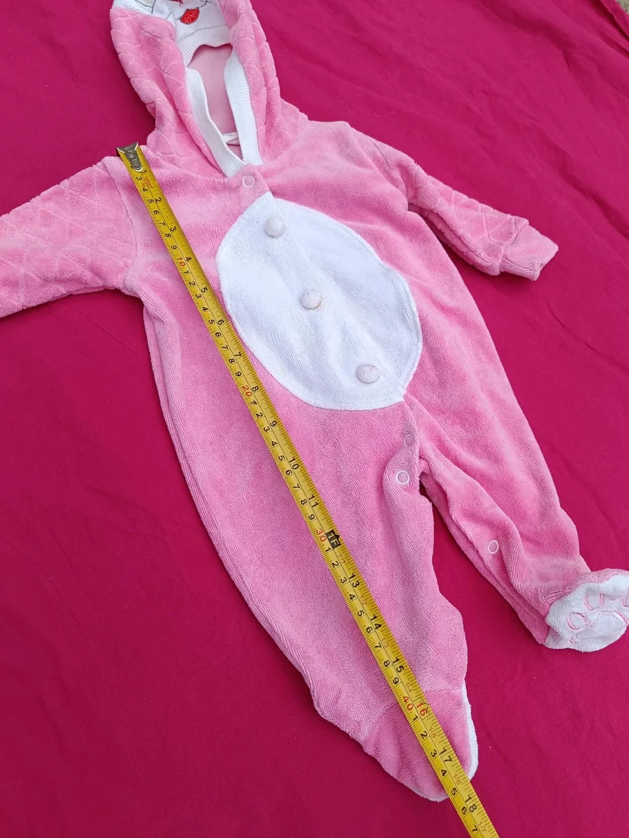 Costumaș pufos de iepuraș pentru fetițe - Moale, călduros și adorabil (3)