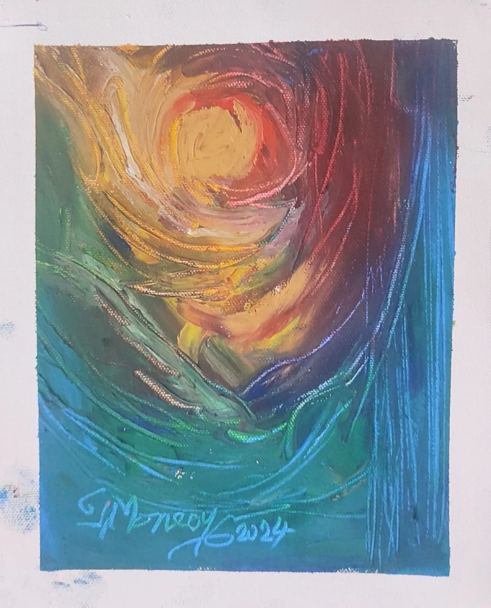 Soare portocaliu în vârtej (1)
