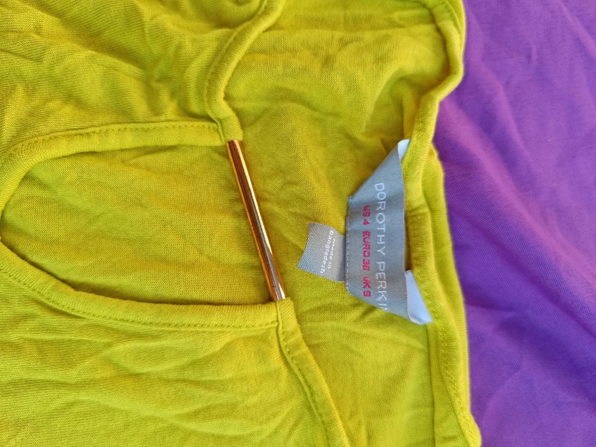 Rochie maxi lungă de vară, verde lime - Dorothy Perkins (Mărimea 36 / S) (5)