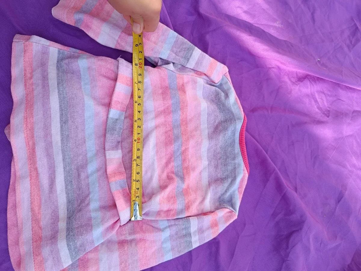 Cardigan / jachetă moale cu dungi pastelate și cordon - Mărimea 80 (6)