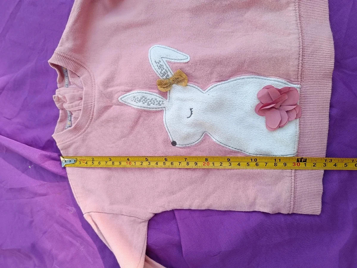 Bluză călduroasă din bumbac cu iepuraș 3D - F&F (Mărimea 80 (5)