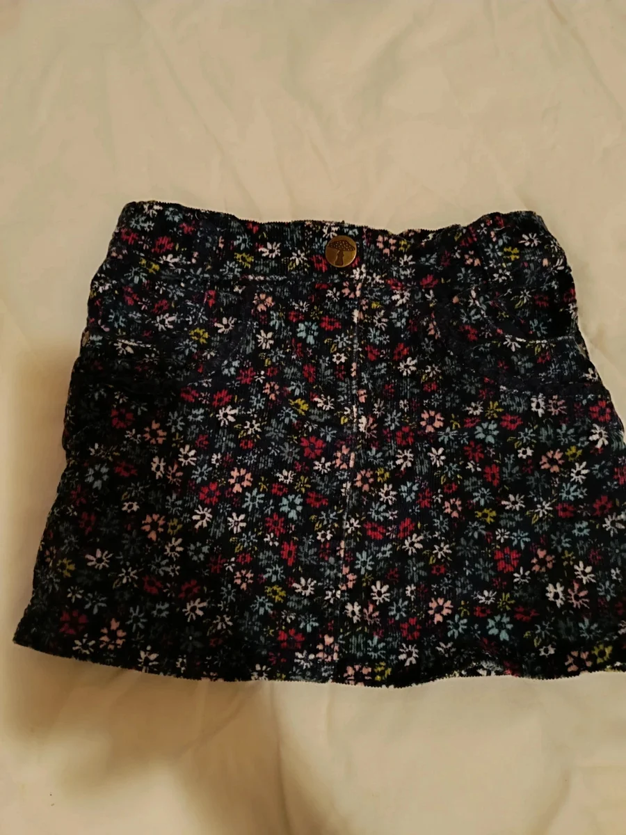 Fustă catifea reiată Topolino, mărime 104 (3 - 4 ani), print floral