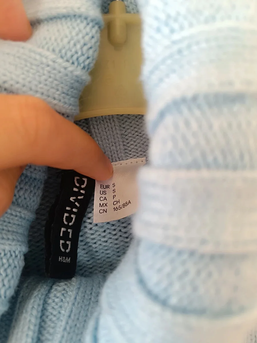 Pulover damă Divided by H&M, bleu deschis, guler pe gât, mărimea S (2)