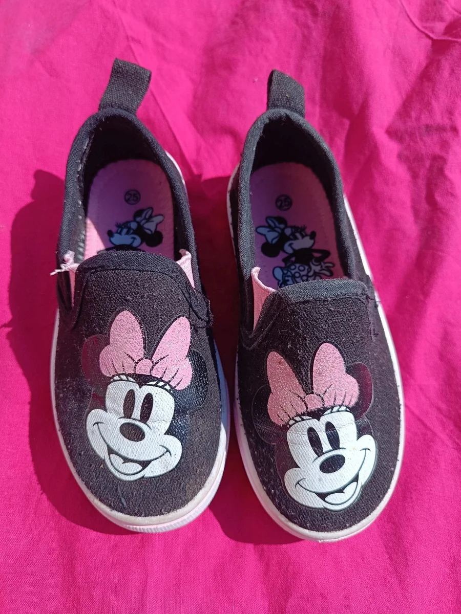Teniși / pantofiori textili fără șireturi cu Minnie Mouse - Mărimea 25