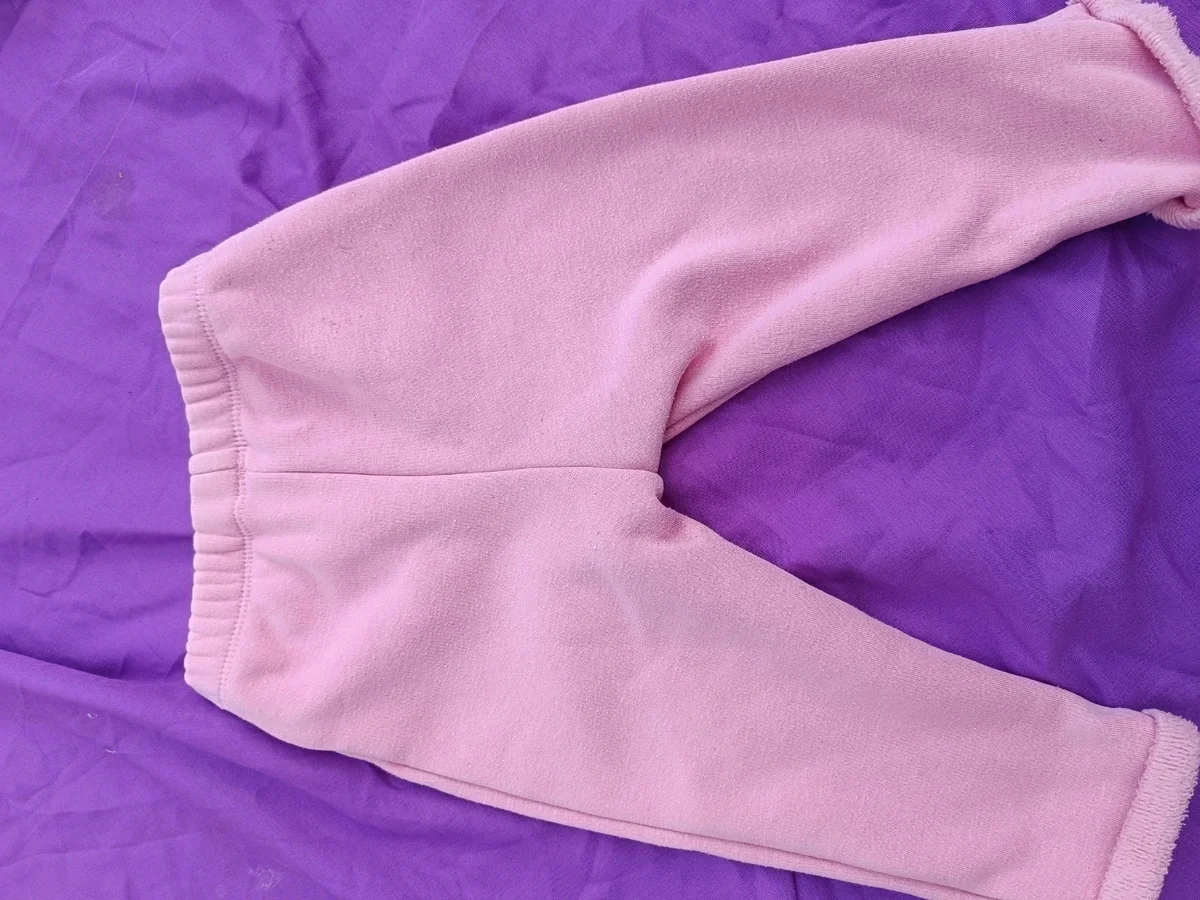 Pantalonași călduroși din bumbac pentru bebeluși, roz pastel - aprox. 0 (7)