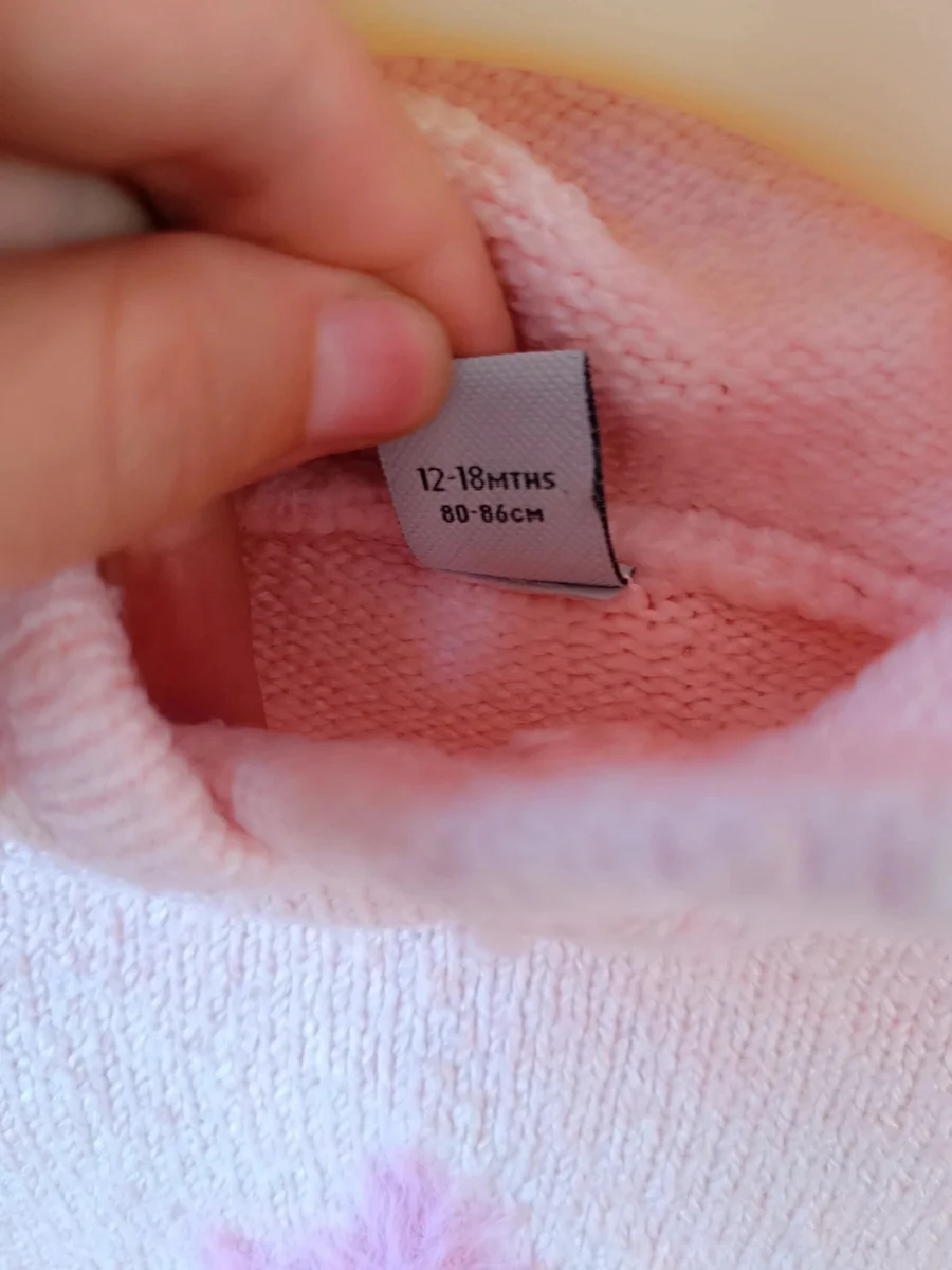 Pulover pufer cu glugă și urechiușe, roz cu steluțe, Tu Kids 12 - 18 luni (80 (3)