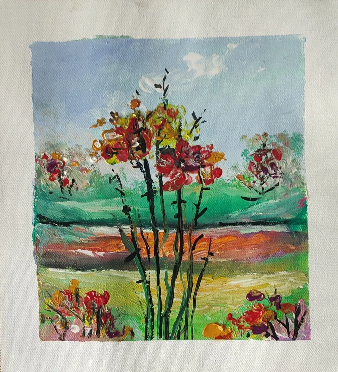 Flori lângă lacul verde (1)