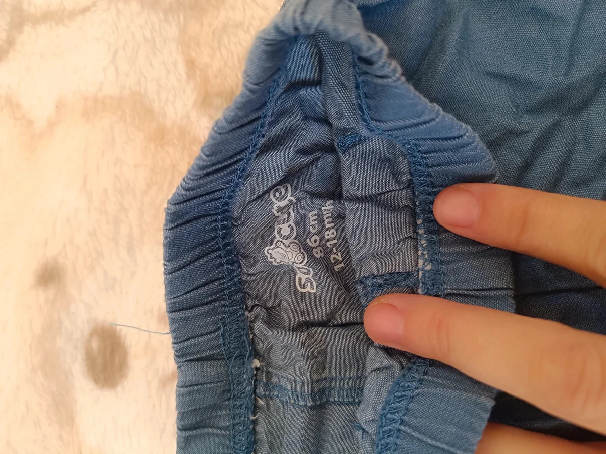 Set 2 perechi pantaloni scurți fetițe, 12 - 18 luni (Zara) (5)