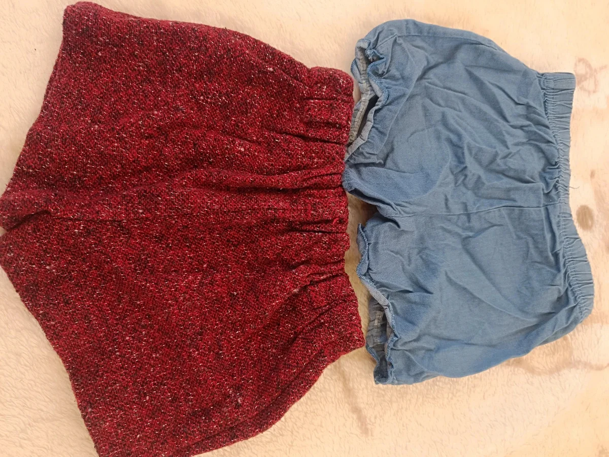 Set 2 perechi pantaloni scurți fetițe, 12 - 18 luni (Zara)