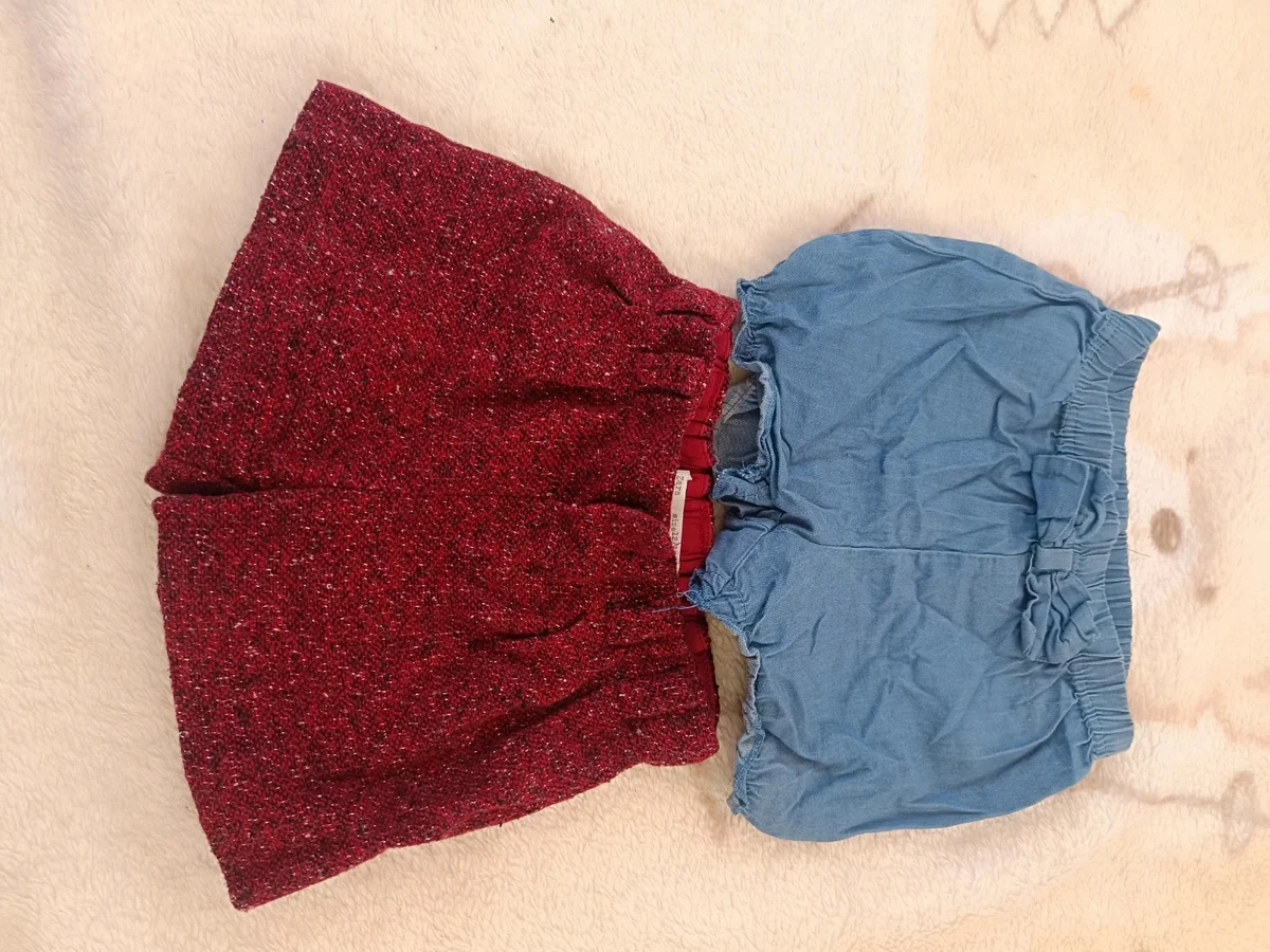 Set 2 perechi pantaloni scurți fetițe, 12 - 18 luni (Zara) (4)