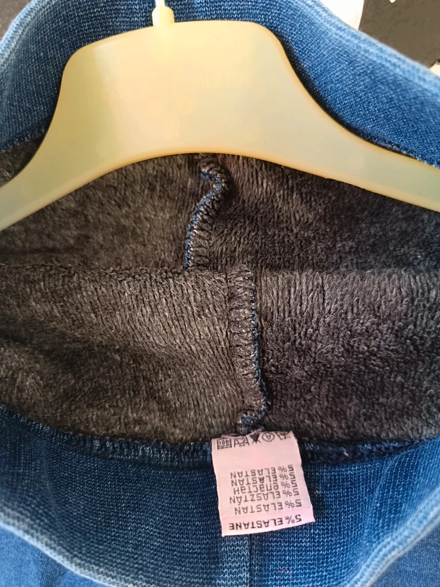 Colanți vătuiți tip blugi cu paiete, Setty Kup mărimea 4ani (98 - 104 cm) (3)