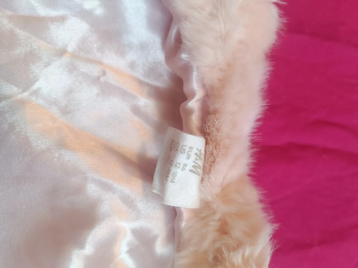 Vestă din blăniță ecologică H&M roz pudră - Mărimea 86 (12 (3)
