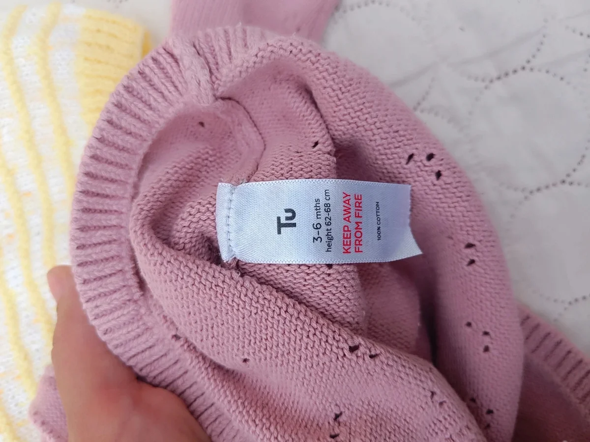 Bluza si cardigan tricotat pentru fete, Tu, 3 - 6 luni (3)