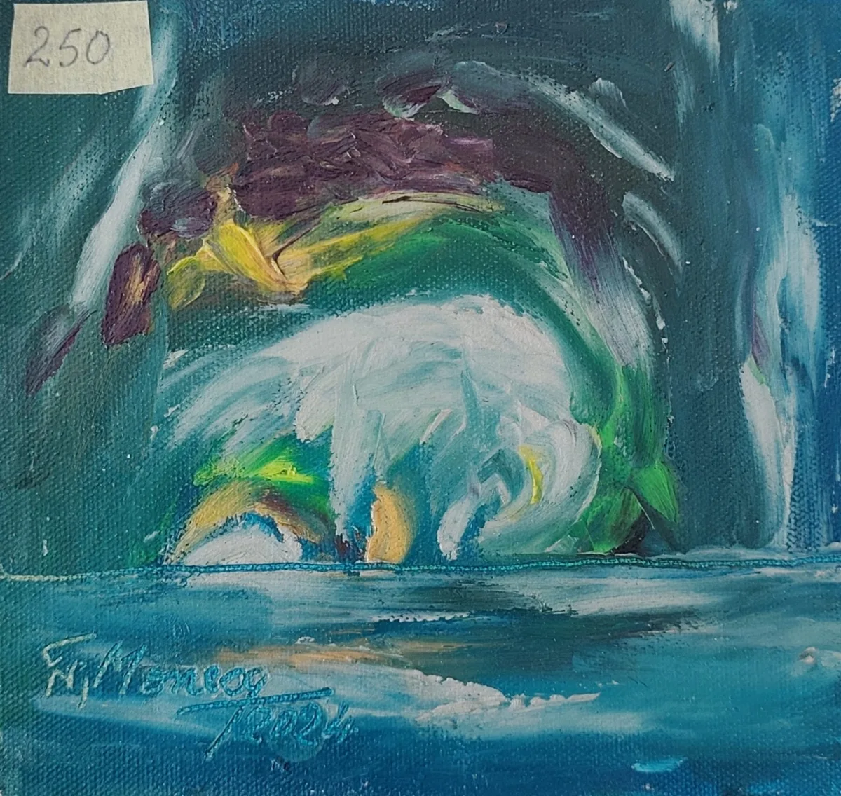 Krilo u sumraku snenim tirkiznim tonovima