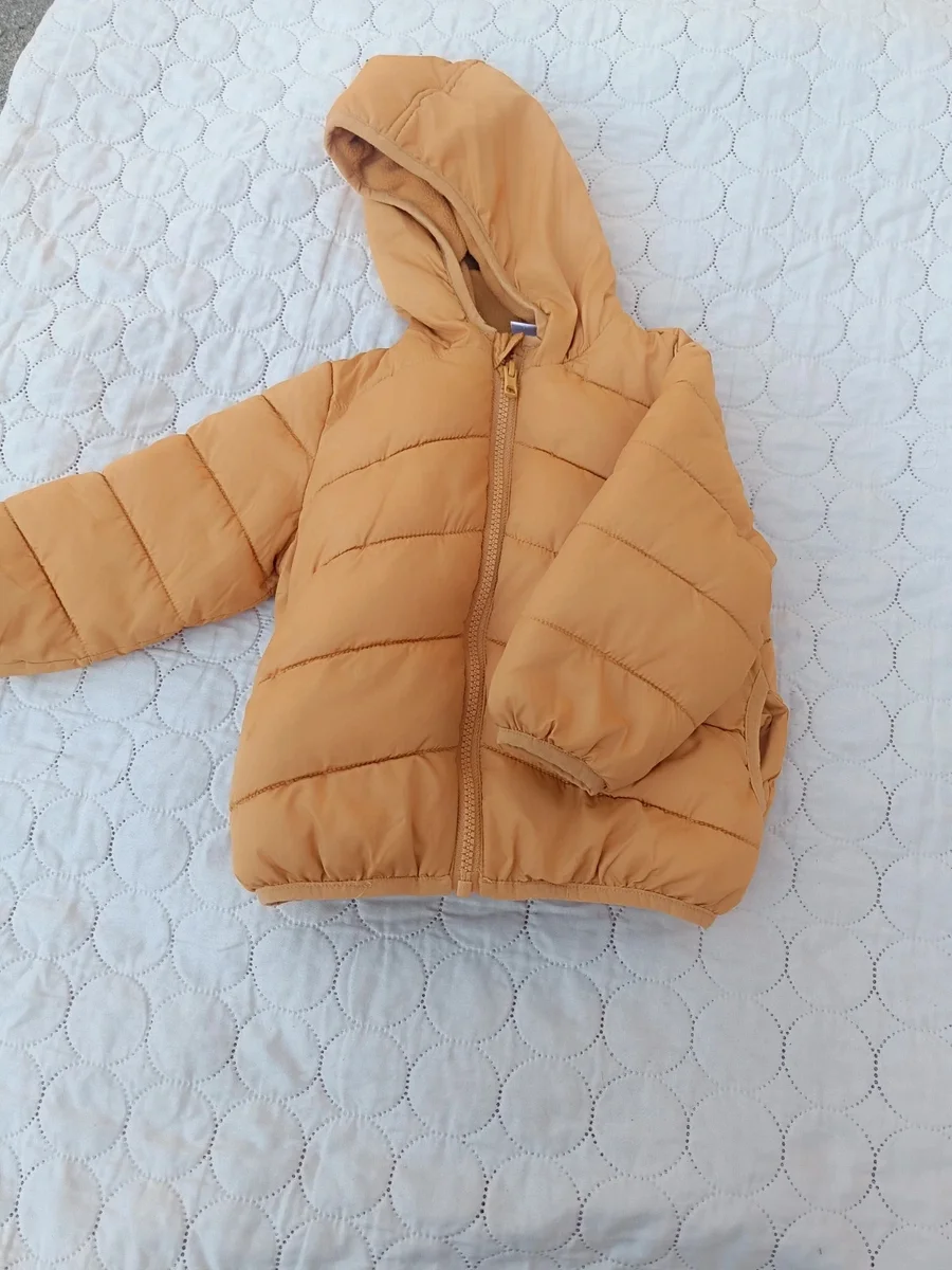Geacă groasă de iarnă, culoare muștar/camel - Tex Baby, mărime 23L (2