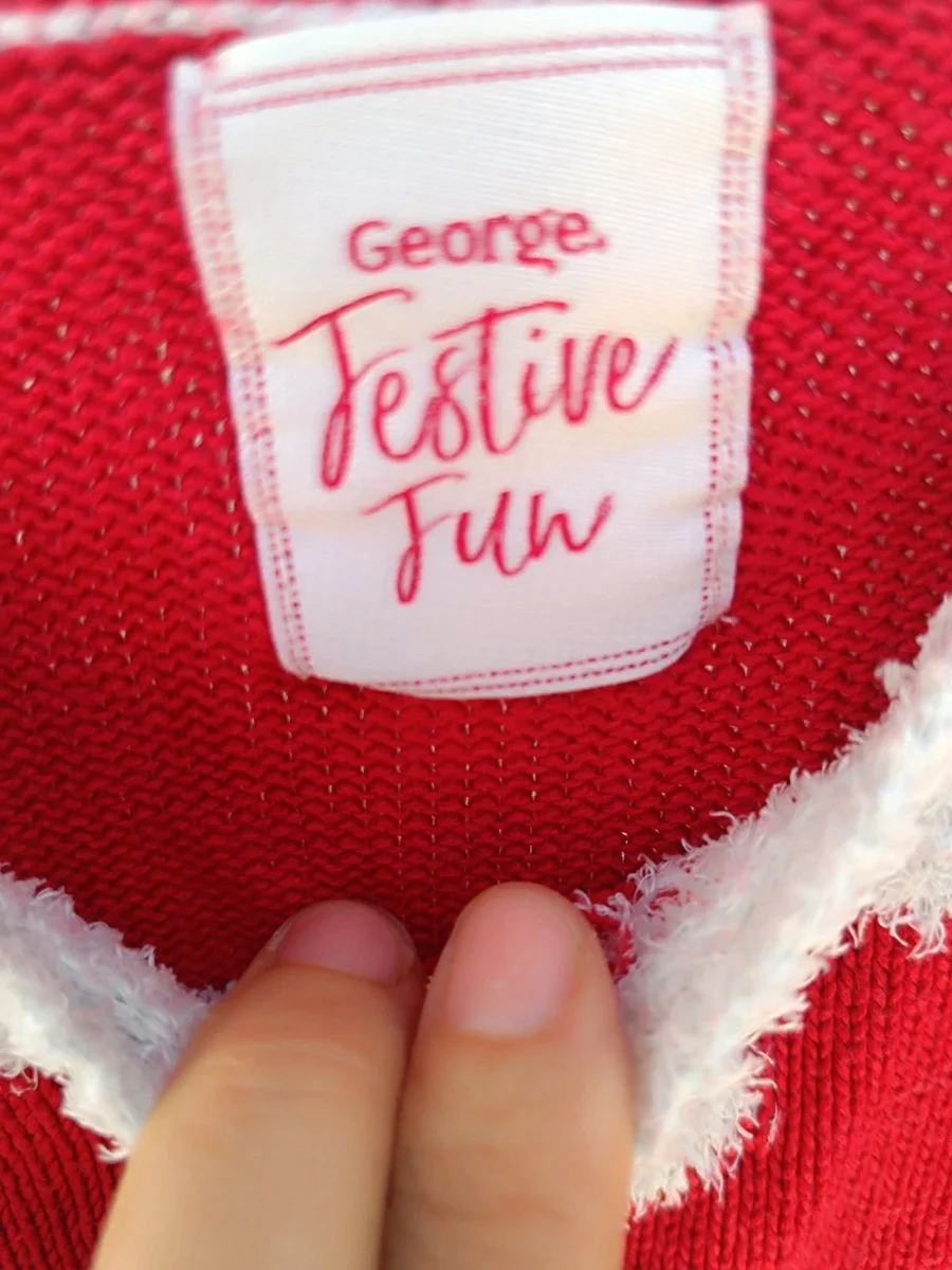 Rochiță tricotată pentru fetițe cu motive de Crăciun George „Festive Fun” (12 - 18 luni, 80-86 cm) (3)
