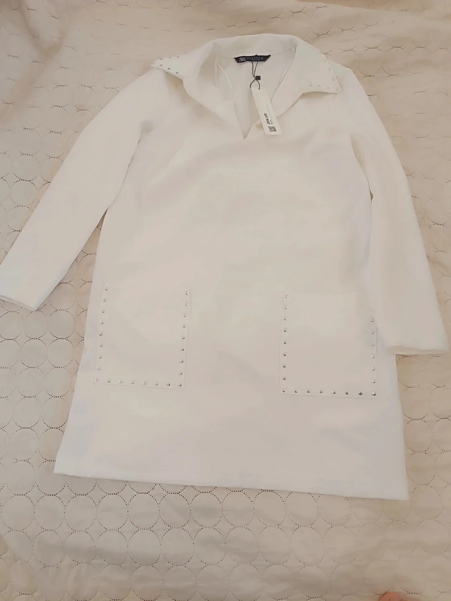 Rochie/Tunică albă Zara, NOUĂ cu etichetă ,mărime XS (5)