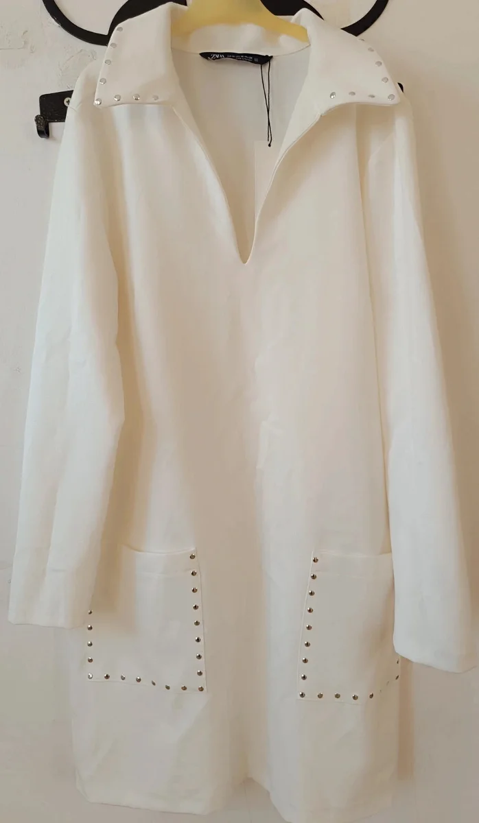 Rochie/Tunică albă Zara, NOUĂ cu etichetă ,mărime XS (6)