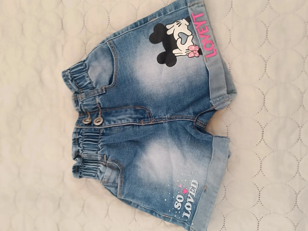 Pantaloni scurți denim cu broderie, fetițe, 36 luni (Girl london)