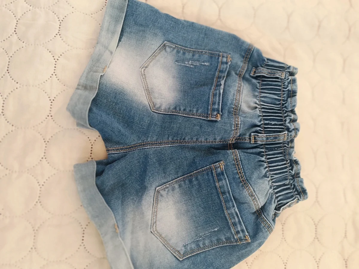 Pantaloni scurți denim cu broderie, fetițe, 36 luni (Girl london) (3)
