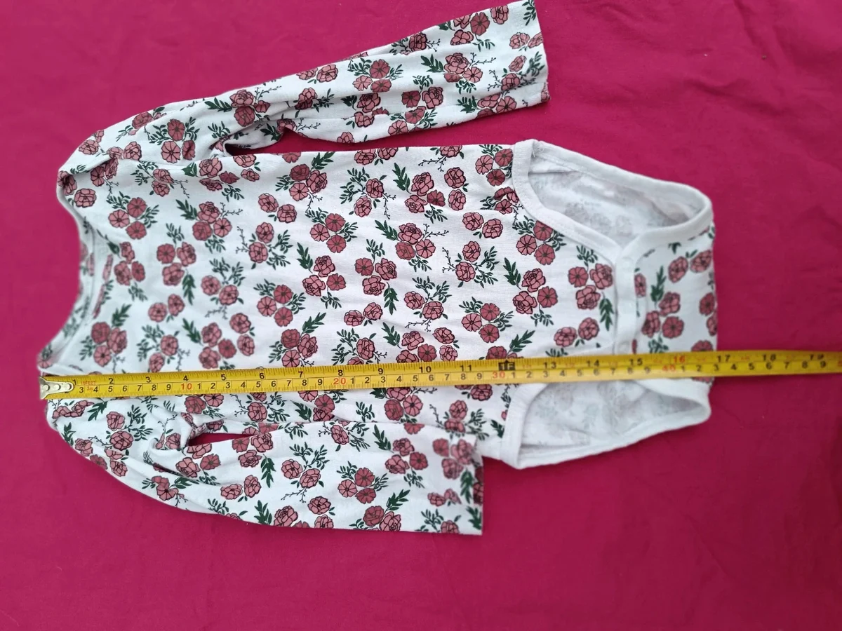 Body cu mânecă lungă și imprimeu floral. Mărimea 86, 12 - 18 luni (3)