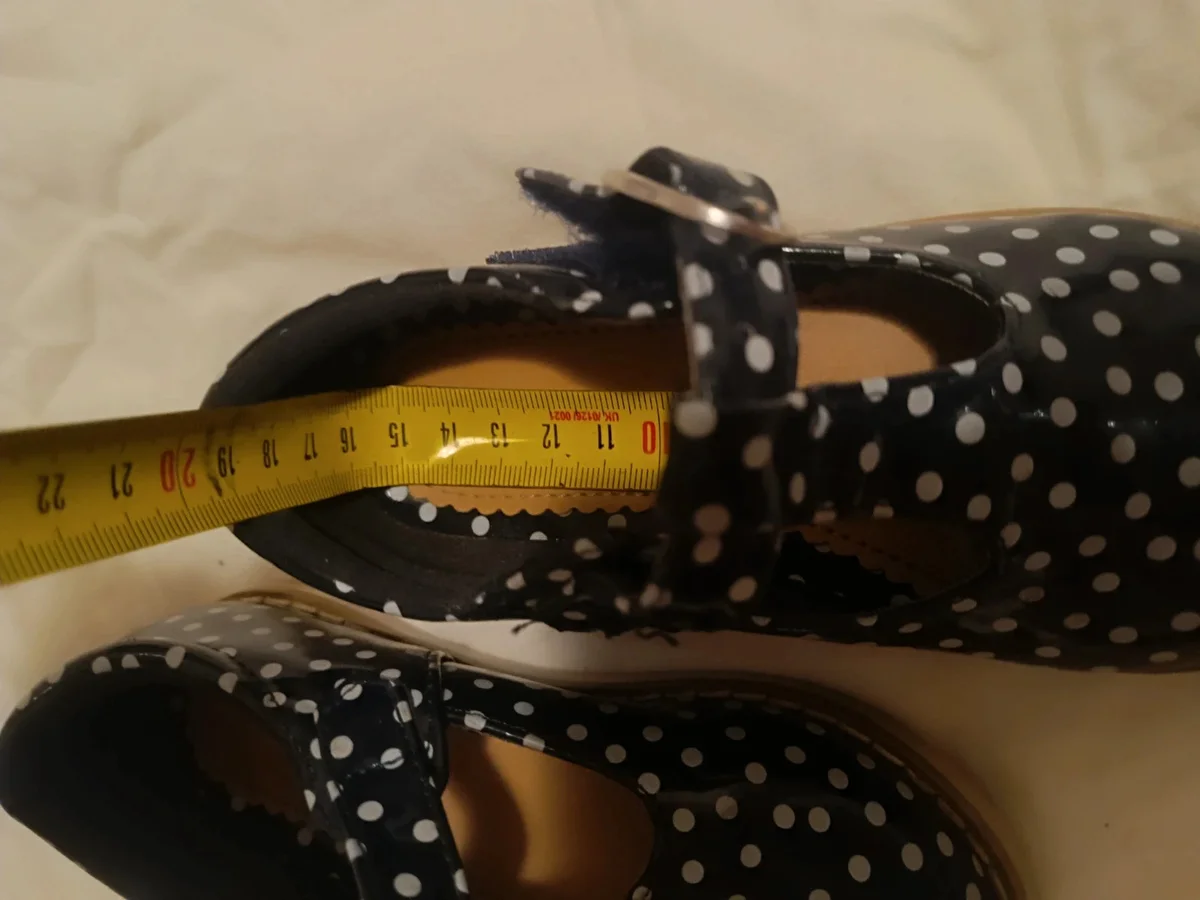 Pantofi balerini fetițe cu buline, mărimea UK 8 (EU 25 - 26), tip Mary Jane (3)