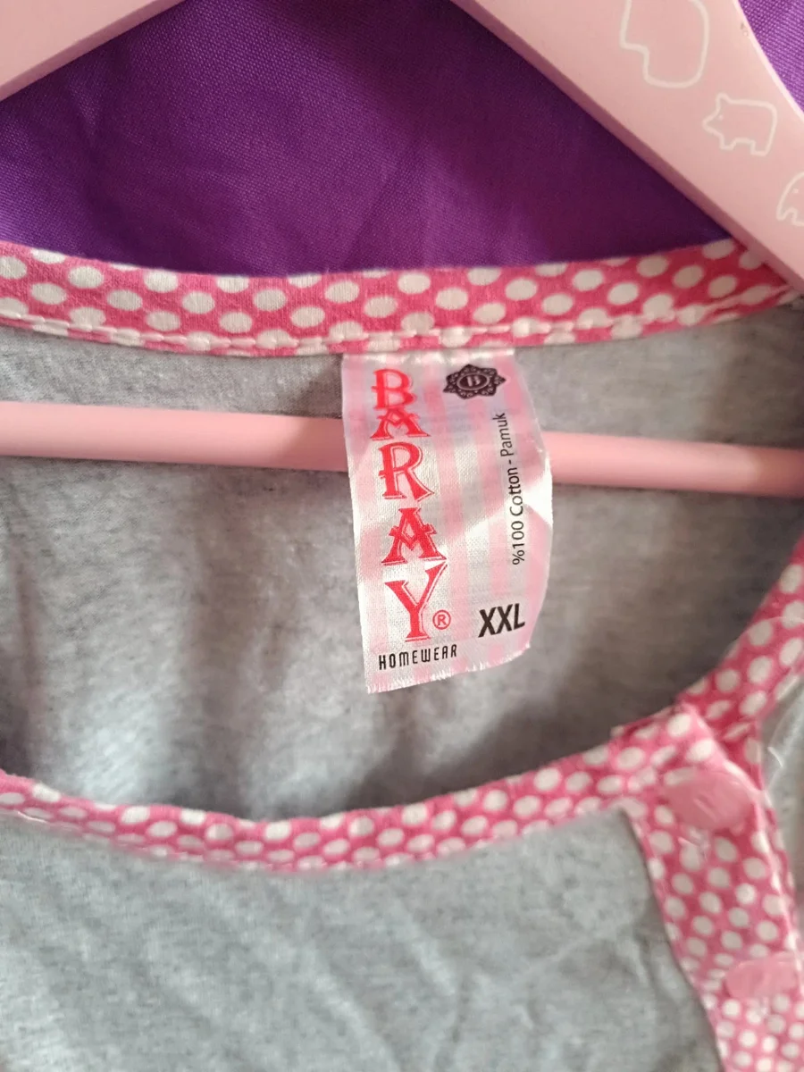 Rochiță de casă și cămașă de alăptare Baray din bumbac natural 100%, mărimea XXL (2)